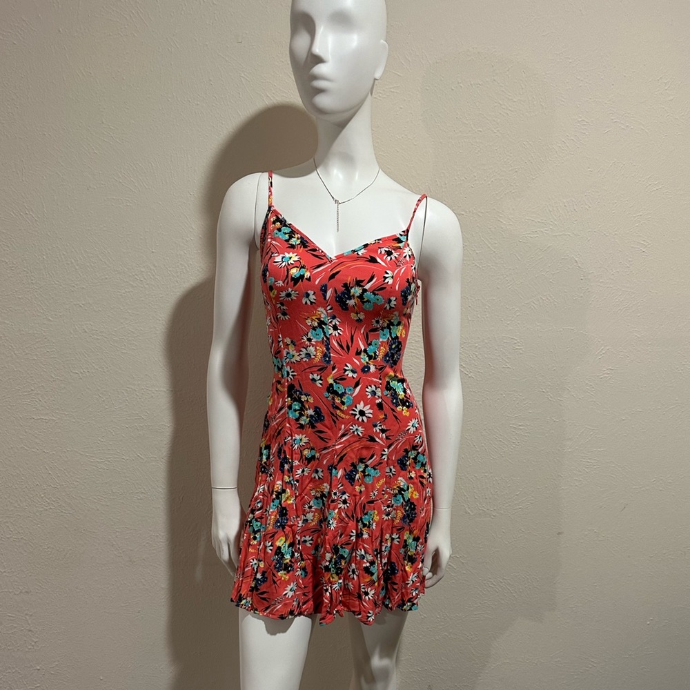 L’ AMOUR orange floral Dress beautiful